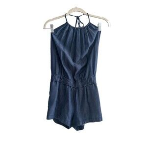 Victoria’s Secret Denim Halter Romper Shorts Size XS